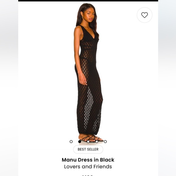 NWT Lovers and Friends black dress cover up, size Large - Picture 3 of 8